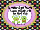 Monster Themed Sight Words for Word Wall 