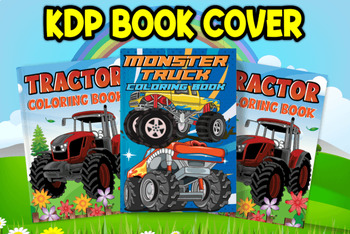 Preview of Monster Truck Coloring Book Cover Design