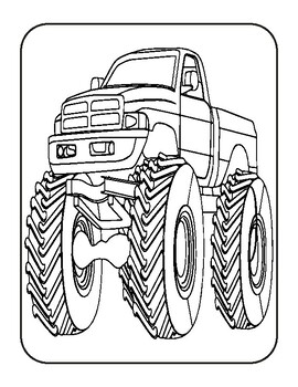 Monster Truck Coloring Book for Kids: Super Boys Activity Coloring