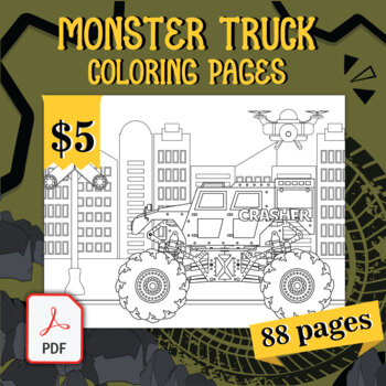 Download Monster Truck Coloring Worksheets Teaching Resources Tpt