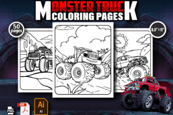 Monster Truck Coloring Worksheets Teaching Resources Tpt