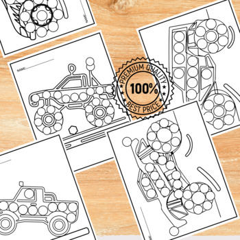 Monster Truck Dot Markers Coloring Book Graphic by Funnyarti
