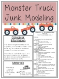 Monster Truck Junk Modeling, PreK/Preschool Home Learning Lesson