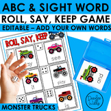 Editable Sight Word and ABC Center Activity | Roll, Say, K