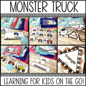 Preview of Monster Truck (busy bags, learning centers, quiet bags)