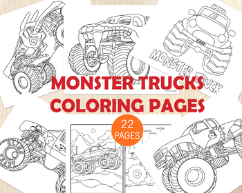 Monster Truck Scissors skills: cissor Skills Activity Book for Kids 3-6,  Coloring and Cutting Practice for Preschoolers (Paperback)