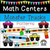 Monster Trucks Unifix Cube Patterns - Math Centers, Presch