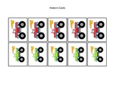 Monster Trucks themed Pattern Cards #4 preschool printable