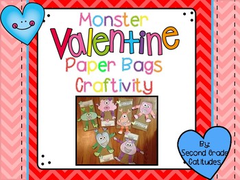 Preview of Monster Valentine's Day Paper Bags- Craftivity