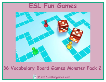 Preview of Monster Vocabulary Board Game Pack 2 Game Bundle