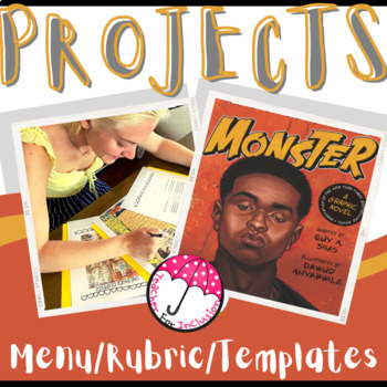 Preview of Monster Walter Dean Myers Projects/Menu/Rubric/Templates