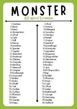list 1 Word Scramble - WordMint