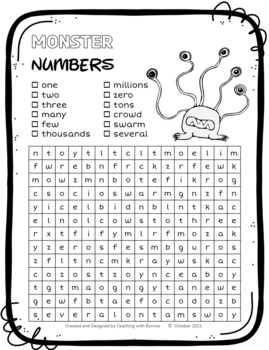 words beginning with double letters word search - Monster Word Search