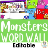 Monster Theme: Editable Word Wall or Sound Wall Bulletin B