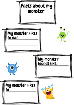 Preview of Monster Writing