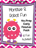 Monster and Robot Fun 2nd & 3rd Grade Early Finisher Pack