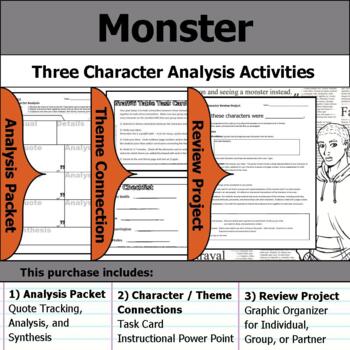 monster walter dean myers worksheets