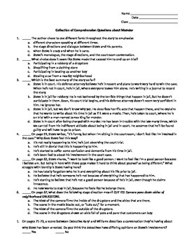 monster walter dean myers study guide