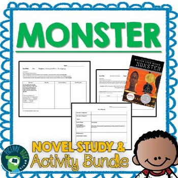 Preview of Monster by Walter Dean Myers Novel Study and Google Activities