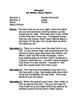 Preview of Monster by Walter Dean Myers Reader's Theater