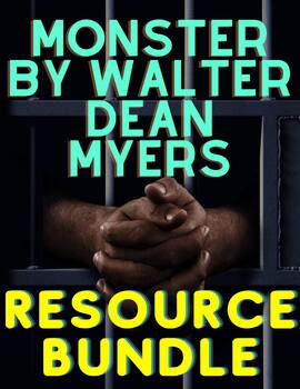 Preview of Monster by Walter Dean Myers Resource Bundle