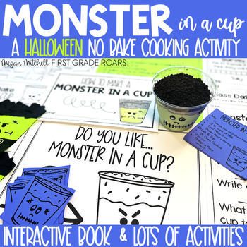 Preview of Monster in a Cup a Halloween No Bake Cooking Activity