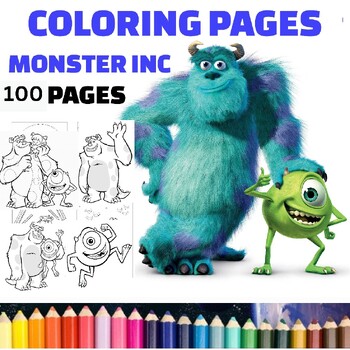 disney coloring pages monsters inc university