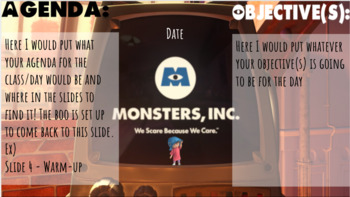 Preview of Monster's Inc. PowerPoint Slides