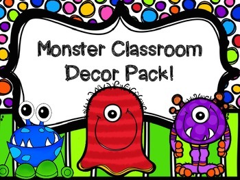 Monster Theme Classroom Decor Pack By Hands In Sensory Bins Tpt