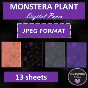 Preview of Monstera Plant Digital Paper