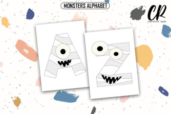 Preview of Monsters Alphabet Coloring Book