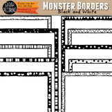 Monsters Borders/Frames Clip Art