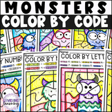 Monsters Color by Code - Monsters Color by Number - Monste