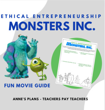 Preview of Monsters Inc Ethical Entrepreneurship Movie Questions