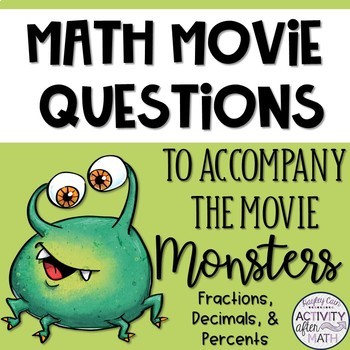 Preview of Math Movie Questions to accompany the movie Monsters, Inc. Halloween Math