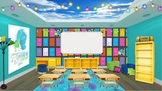 Monsters Inc. Themed Virtual Classroom Background