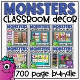 Monsters Classroom Decor Bundle with Schedule Cards, Label