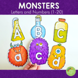 Monsters Lab Letter and Number Cards