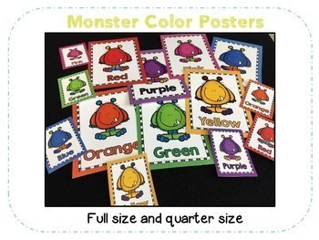 Monsters Love Colors Book Companion by The Picture Book Cafe | TPT