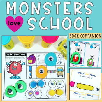 Preview of Monsters Love School Back to School and Halloween Speech Therapy Book Companion