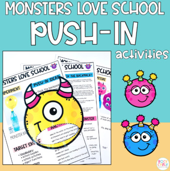 Preview of Monsters Love School Preschool Circle Time/Push In Activities Guide