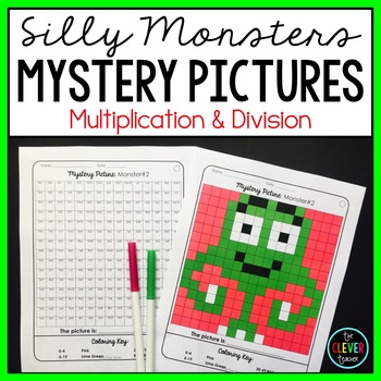 Preview of Mystery Pictures Monsters - Multiplication and Division Facts