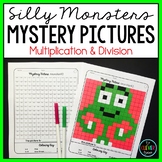 Mystery Pictures Monsters - Multiplication and Division Facts