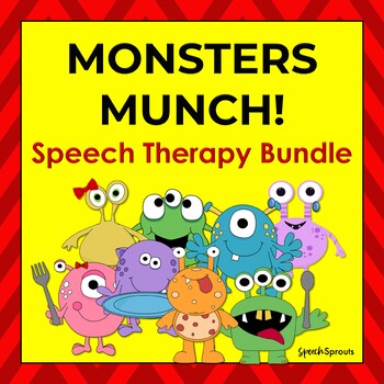 Preview of Monsters Munch! Speech Therapy Activities Bundle