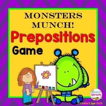 Preview of Monsters Munch!  Speech Therapy Prepositions Game