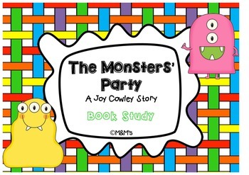 Preview of Monsters Party Book Study Pack