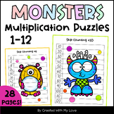 Monsters Skip Counting Multiplication Puzzles, Back To Sch