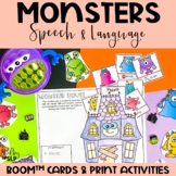 Monsters Speech Therapy: Print, No-Print, and FREE Boom™ Cards