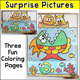 Monsters Surprise Hidden Pictures Coloring Pages: Fun End 