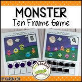Monsters Ten Frame Game  (Pre-K + K Math) Halloween